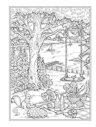 Creative Haven Small-Town Charm Coloring Book (Adult Coloring Books: In The Country) WoodArtSupply