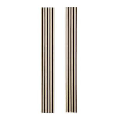 3D Natural Wood Veneer Slat Acoustic Panels (OAK) | Soundproof Celling/Wall Panels | 94.49‘’ x 23.62‘’ Cover | Wood Slat Paneling | Fluted Wall Panels - WoodArtSupply