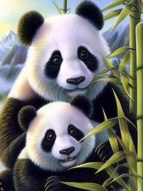 VAIIEYO 5D Diamond Art Kits for Adults Panda, Diamond Painting Animal, Paint by Numbers Full Drill Round Rhinestone Craft Canvas for Home Wall Decor Gift 12x16 inch-8 VAIIEYO