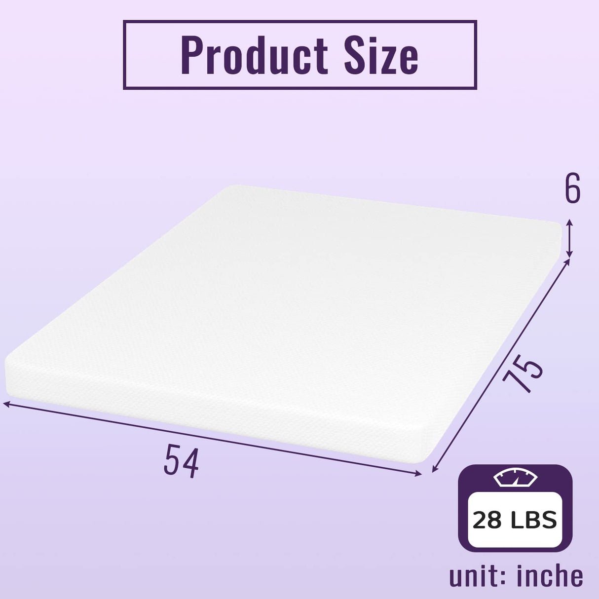 PayLessHere 6 Inch Gel Memory Foam Mattress Full Size Mattress Bamboo Charcoal Infused Mattress in a Box Medium-Firm Pressure Relief CertiPUR-US Certified,Fiberglass Free,White PayLessHere