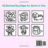 Animals In Costumes: Bold and Easy Coloring Book For Adults or Kids (Bold and Easy Coloring Books) WoodArtSupply