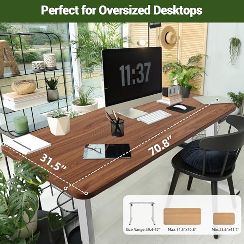 PiomuDek Standing Desk Frame with 330lbs Powerful Dual Motor, Electric Adjustable Height Computer Table Legs, Sit Stand Up Desk Base with Memory Controller, for Home Office, White,ED04NW (Frame Only) PiomuDek