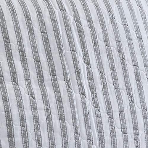 Stone Cottage - Full/Queen Quilt Set, Reversible Cotton Bedding with Matching Shams, Ideal Bedding Set (Willow Way Grey, Full/Queen) Stone Cottage