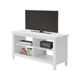 Gyger 43 Inches TV Stand,Mid Century Modern Entertainment Center with 4 Open Shelves Farmhouse TV Media Console Table for Living Room,Bedroom,Television Stand up to 50 Inches(White) Gyger
