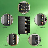 erosoei Metal Lockers for Employees, 12 Doors Metal Storage Locker with Card Slot and Ventilation Holes, Steel Employee lockers for Home Office School Gym Garage, Requires Installation erosoei