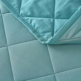 EVOLIVE Elastane Diamind Quilted All Season Light Weight Single Reversible Cooling Quilt/Comforter (Blue, Full/Queen) EVOLIVE