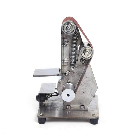 Electric Belt Sander Polishing Grinding Sharpener DIY Power Sanding Machine Cutter Edges Mini Bench Belt Grinder Kit with 10PCS Sanding Belt GMSLuu