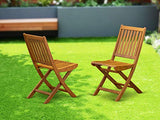 East West Furniture BDKCWNA Outdoor Dining Chairs Slatted Back-Natural Oil Finish, Normal East West Furniture