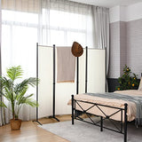 Giantex 5.6 Ft Tall 4 Panel Room Divider White, Lightweight Portable Folding Privacy Screen, Freestanding Partition Wall Divider and Separator for Bedroom Home Office Apartment Studio Giantex