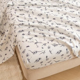 Jessrydo Full Sheet Set Kids Deep Pocket Full Sheets Soft Cute Bed Sheets 4 Pieces Full Bed Sheets Kids Boys Girls Dinosaur Pattern Printed Set with 1 Flat Sheet, 1 Fitted Sheet, 2 Pillowcases Jessrydo