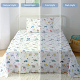 FEKOHIPY Kids Sheet Set Excavator Twin Size Bedsheet for Boys, 3PCS Digger Vehicle Printed Microfiber Soft Breathable Children Bedding Easy-Fit 14 Inch Deep Pocket FEKOHIPY