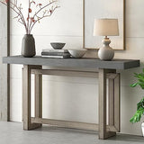 Modern Minimalist Console Table 59-Inch Long Wood Accent Entry Sofa Table for Living Room Entryway Hallway (Gray) Amposei
