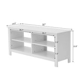 Panana TV Stand, 4 Cubby TV Stand for 60 inch TV, Farmhouse Television Stands Entertainment Center Media Stand with Storage TV Table Stand for Living Room (White 55 inches) Panana