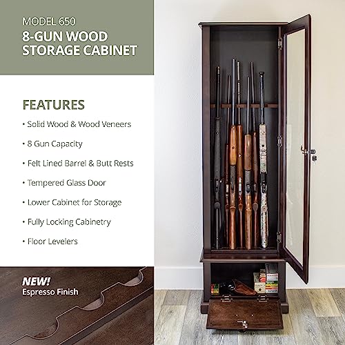 American Furniture Classics Gun Cabinet, Brown - WoodArtSupply