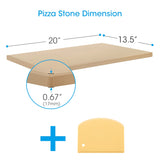 Unicook Large Pizza Stone 20 Inch, Rectangular Baking Stone 20" x 13.5", Heavy Duty Cordierite Bread Stone for Oven Grill, Thermal Shock Resistant, Ideal for Baking Different Sizes of Pizzas or Bread Unicook