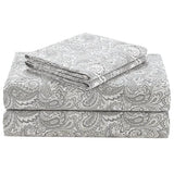 Comfort Spaces 100% Cotton Sheets King, Breathable, Naturally Cool Cotton Sheets, Soft Cotton Bed Sheets with 14" Elastic Pocket Fits up to 16" Mattress, All Seasons Sheet Set, Paisley Multi 4 Piece
