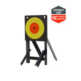 Birchwood Casey Large Caliber Spoiler Alert Target with 10" Target Diameter - Durable Long-Lasting Standing Metal Target for Shooting with Collapsible Stow-N-Go Target Stand Birchwood Casey