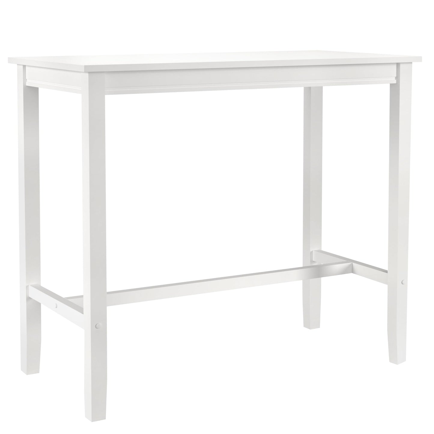 Linon White Bar Height Claridge Wooden 42" Pub Table - WoodArtSupply