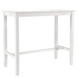 Linon White Bar Height Claridge Wooden 42" Pub Table Linon