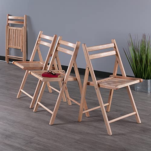 Robin 4-PC Folding Chair Set - Parent,Natural Finish, Set of 4, Wood Winsome