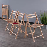 Robin 4-PC Folding Chair Set - Parent,Natural Finish, Set of 4, Wood Winsome