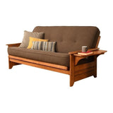 Kodiak Furniture Full Linen Fabric Futon Mattress in Cocoa Brown-Frame Not Included Kodiak Furniture