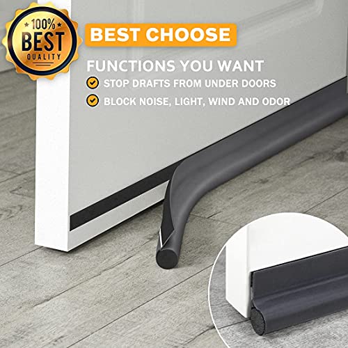 MAXTID Under Door Draft Stopper 36 inches Grey Door Draft Blocker Exterior Door Seal Strips Weatherstripping Doors Sweep Guard MAXTID