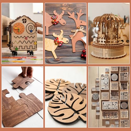5 Pack Walnut Plywood Sheets 12x18x1/8 Inch, 3mm Plywood for Laser Cutting & Engraving, Unfinished Wood for Crafts, Wood Burning, Architectural Models. VKIZA