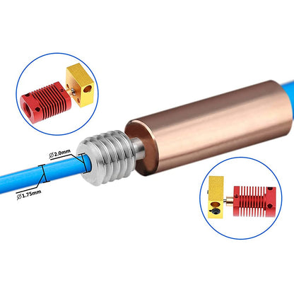 POLISI3D All Metal Bimetal Heatbreak Copper Titanium TC4 Throat High Temperature for Creality 3D Printer CR10 V3 S4 S5 Ender 3 V2 Ender3 pro Ender 5 CS3 Hotend Upgrade - WoodArtSupply