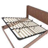 MoproBeti Lift Up Storage Bed King, Mid Century Hydraulic Lift King Storage Bed with Raised Wingback Headboard, Space Saving Storage, Heavy Duty Steel & Wood Slats,No Box Spring Needed,Natural MoproBeti
