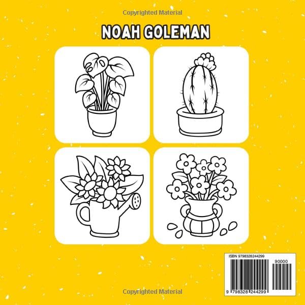 Bold and Easy Flowers & Plants Coloring Book: 51 Big and Simple Designs for Adults, Seniors, and Kids WoodArtSupply