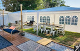 10x30ft Outdoor Tents Party Wedding Canopy Tent, White Canopy Tent Large Canopy Tents for Parties, Outdoor Patio Garden Gazebo Canopy Tents with 8 Removable Sidewalls for Backyard Events SEALAMB