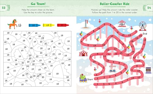 Kindergarten Activity Book Unicorns: 75 Games to Practice Early Reading, Writing, and Math Skills (School Skills Activity Books) WoodArtSupply