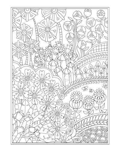 Creative Haven Entangled Gardens Coloring Book; Color, Frame And Create Your Own Floral Wall Art Decorations! (Adult Coloring Books: Flowers & Plants) Dover Publications