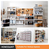 HOMEDANT 5 Tier White Storage Shelves Adjustable Laminated Boltless Garage Metal Shelving Unit Heavy Duty Utility Rack Shelf Warehouse Pantry Closet Kitchen 35.9" W x 16.2" D x 71.3" H White 1Pack HOMEDANT