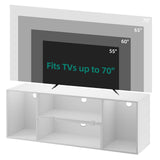 YITAHOME Deformable TV Stand, TV Stand 65/75/70/55 inch, Entertainment Center with Storage, Modern LED Television Stand, TV Console Cabinet for Living Room, White YITAHOME
