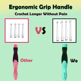 Yarniss Lighted Crochet Hooks Set 2.5mm~14.0mm, 17 Sizes Light Up Crochet Hooks with Case Yarniss