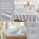 Comfort Spaces 100% Cotton Sheet Set Breathable, Lightweight, Soft with 12" Elastic Pocket Fits up to 14" Mattress, All Season Cozy Bedding, Matching Pillow Case, Twin Diamond Taupe 3 Piece Comfort Spaces
