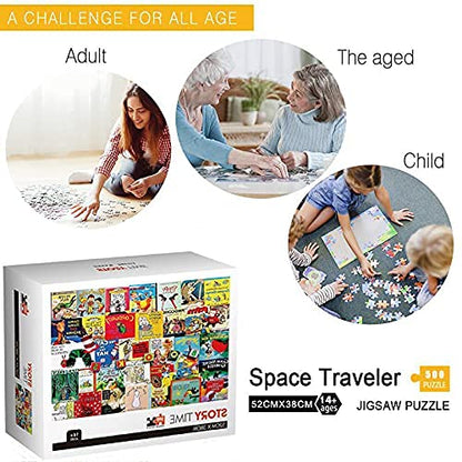 Jigsaw Puzzles 500 Pieces for Kids Adults - Vibrant Colors with Excellent Cutting Puzzles - Fits Family Challenge Puzzle Game Fun Indoor Activity (Story Time)