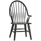Liberty Furniture Industries Windsor Back Arm Chair, W25 x D25 x H41, Black Liberty