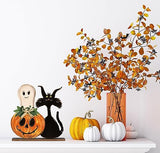 Halloween Decorations Indoor Halloween Wooden Signs Halloween Decor Pumpkin Ghost Decor Table Signs Halloween Tiered Tray Decor Rustic Farmhouse Home Living Room Decor OWUH