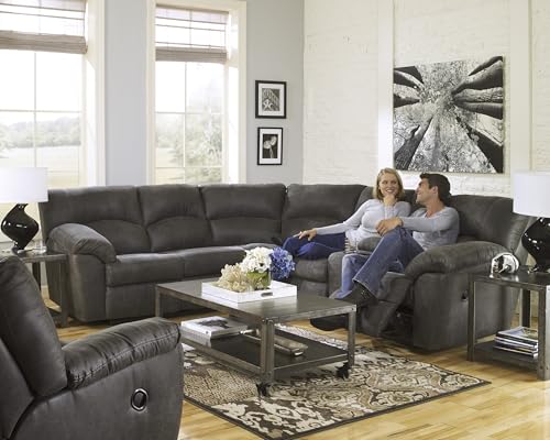 Signature Design by Ashley Tambo Faux Leather Manual Rocker Recliner, Gray Signature Design by Ashley