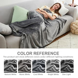 Hansleep Fleece Blanket Twin Size Grey, Soft Cozy Twin Blanket, Fuzzy Flannel Blanket for Bed, Sofa, Couch, Travel, Camping, 60 x 80 Inches Hansleep