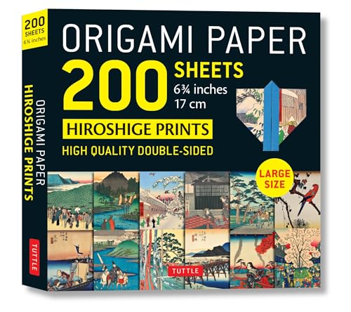 Origami Paper 200 sheets Hiroshige Prints 6 3/4" (17 cm): High-Quality Double Sided Origami Sheets With 12 Different Woodblock Prints (Instructions for 6 Projects Included) Tuttle Publishing