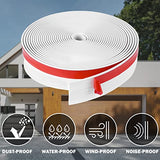 Garage Door Seal Top and Sides 36FT Universal PVC Weather Stripping Garage Soft and Hard Composite Door Trim Seal Weatherproofing Garage Door Seals with Nails(White) MYFAMIREA