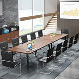 Tribesigns 6ft Conference Table for 6, Modern Conference Room Table with Metal Legs, Rectangular Meeting BoardroomTable for Office, Breakroom, Seminar, Podcast Tribesigns