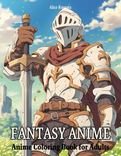 Fantasy Anime Coloring Book for Adults: Beautiful Scenes From a Fantasy World with Legendary Dragon, Brave Warrior, Mythical Forest, and Much More WoodArtSupply