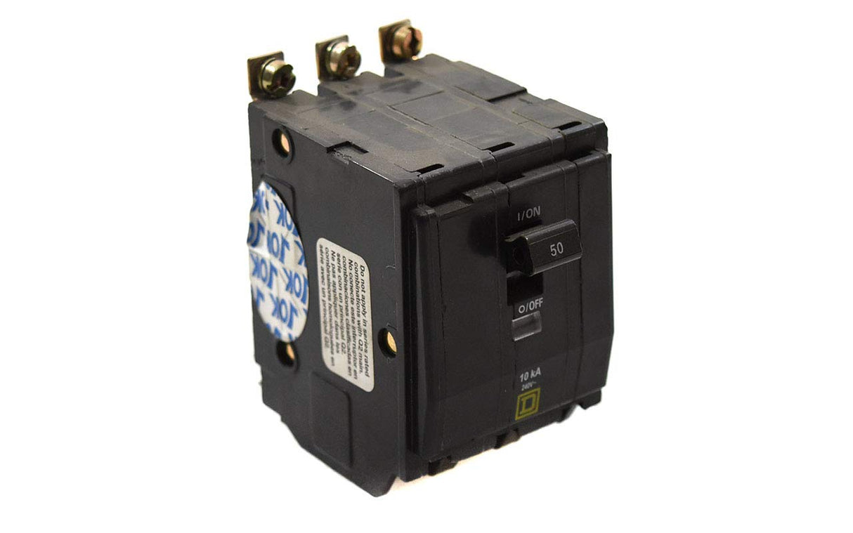1- Square D QOB350 Bolt-On Circuit Breaker, 50 Amp, Square D