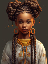 Bimkole 5D Diamond Arts Kits African American Woman, Full Drill DIY Rhinestone Embroidery Set Paint with Diamonds Art by Number Kits Cross Stitch Home Wall Craft Decoration (12x16inch) Ad31 Bimkole