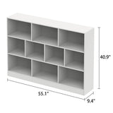 Elegant White Geometric Bookcase – Modern Contemporary Storage Solution for Your Living Room Unknown1